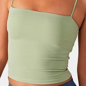 NWT Halara In My Feels Strap Tank Top Green Medium